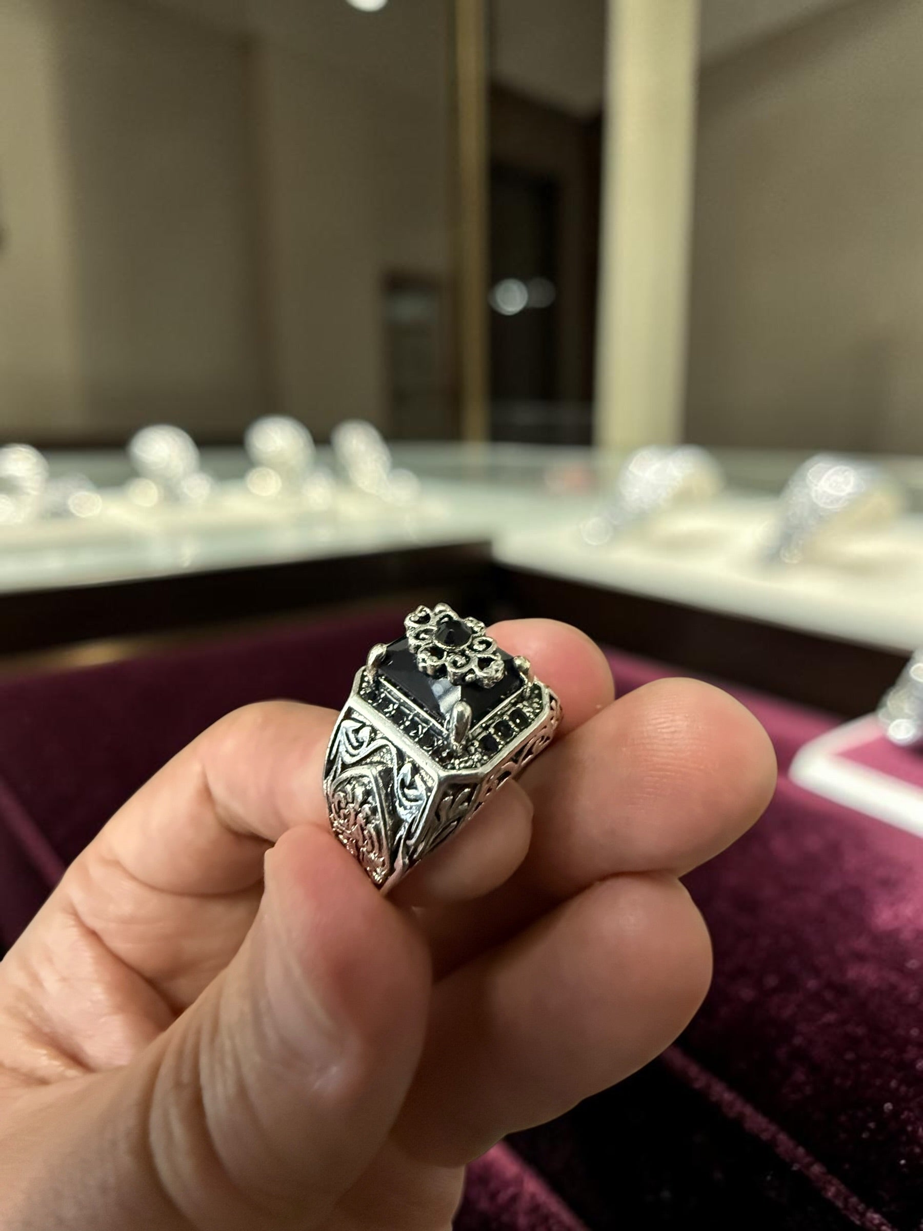 Luqmaan Jewelry Black Stone Turkish Style Ring