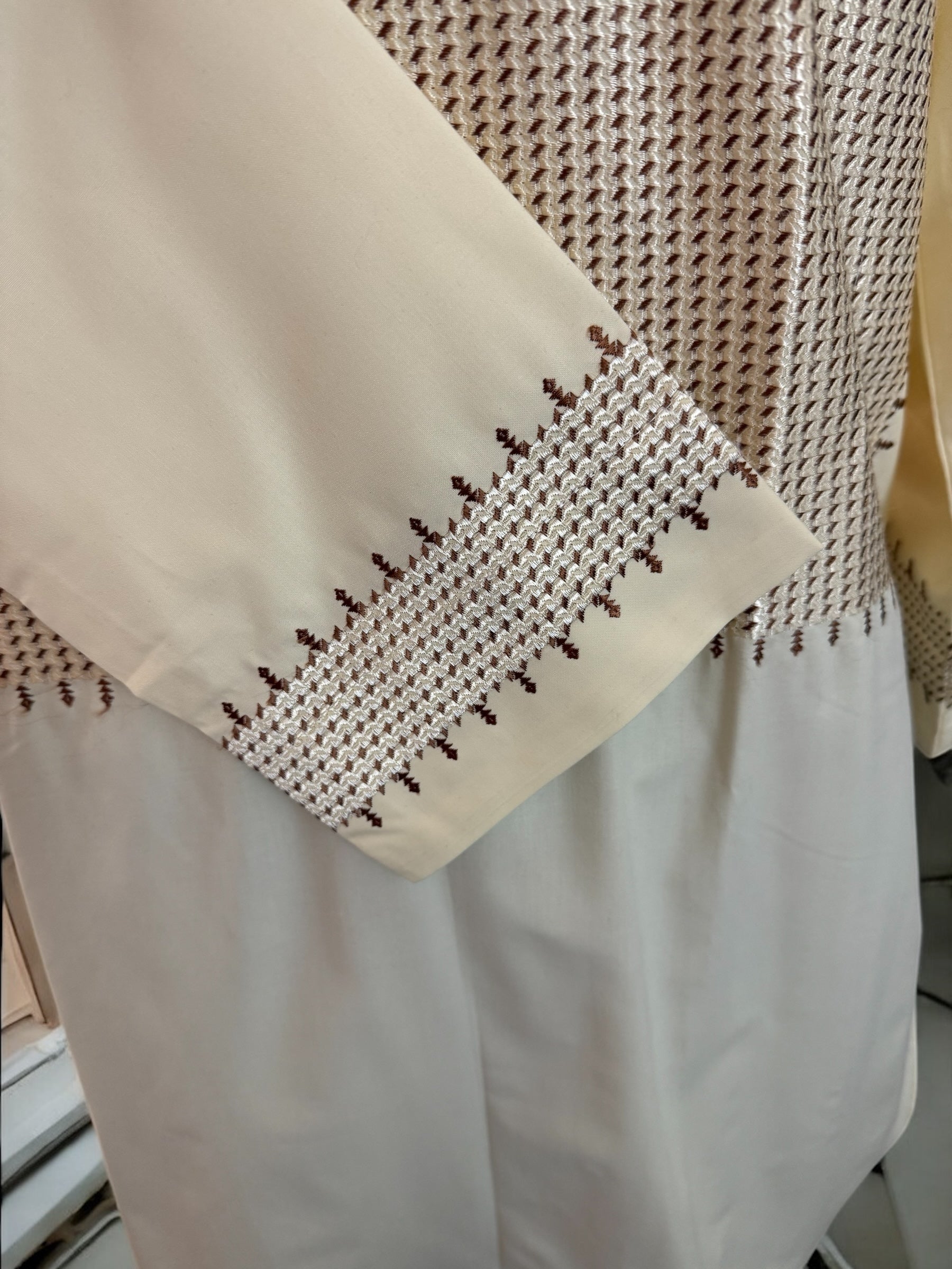 Afghan Parahan Tunban for Men in Ivory Cream – Small to X-Small
