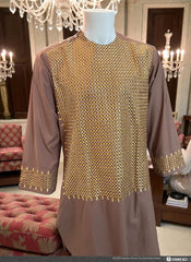 Embroidered Afghan Traditional Parahan Tunban Kameese Shalwar for Men – Small