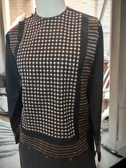 Black Afghan Parahan Tunban for Men with Machine Khamakdozi – X-Small (Defect / Sale)