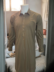 Afghan Parahan Tunban Kameese Shalwar with Minimal Embroidery Medium
