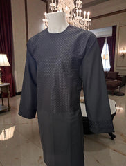 Afghan Parahan Tunban for Men – Charcoal Black, Large