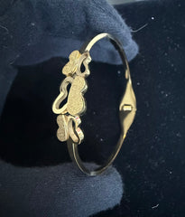 Gold-Tone Butterfly Stretch-Open Bangle Bracelet 8058