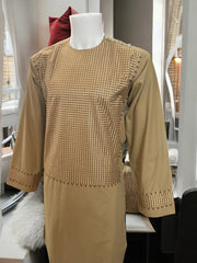 Afghan Traditional Kameese Shalwar with Machine Khamakdozi Embroidery – Small