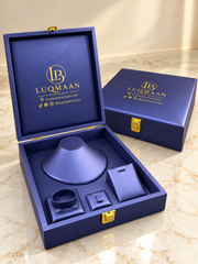 Luqmaan Jewelry Display & Gift Box with Matching Inserts – 5 Colors – 12 × 10 × 2.75 Inches