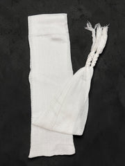 Afghan Tunban Izarband Waist Tie – Traditional White Drawstring for Parahan Tunban