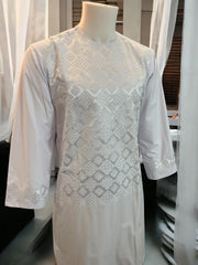 Afghan Traditional Parahan Tunban Kameese Shalwar White Small