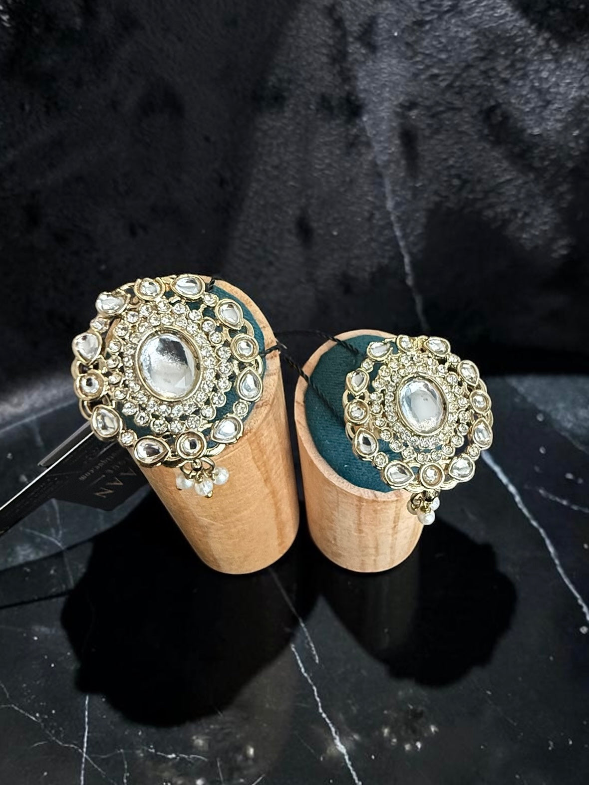 Adjustable American Diamond Floral Statement Ring | Gold-Tone Brass | 6 Color Options | Gift Box Included | Indian Pakistani Afghan Jewelry