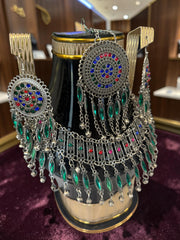 Afghan Jewelry for Women – Handmade Traditional Afghan Necklace & Earrings Set | Ethnic Bohemian Jewelry | Cultural Gift for Her