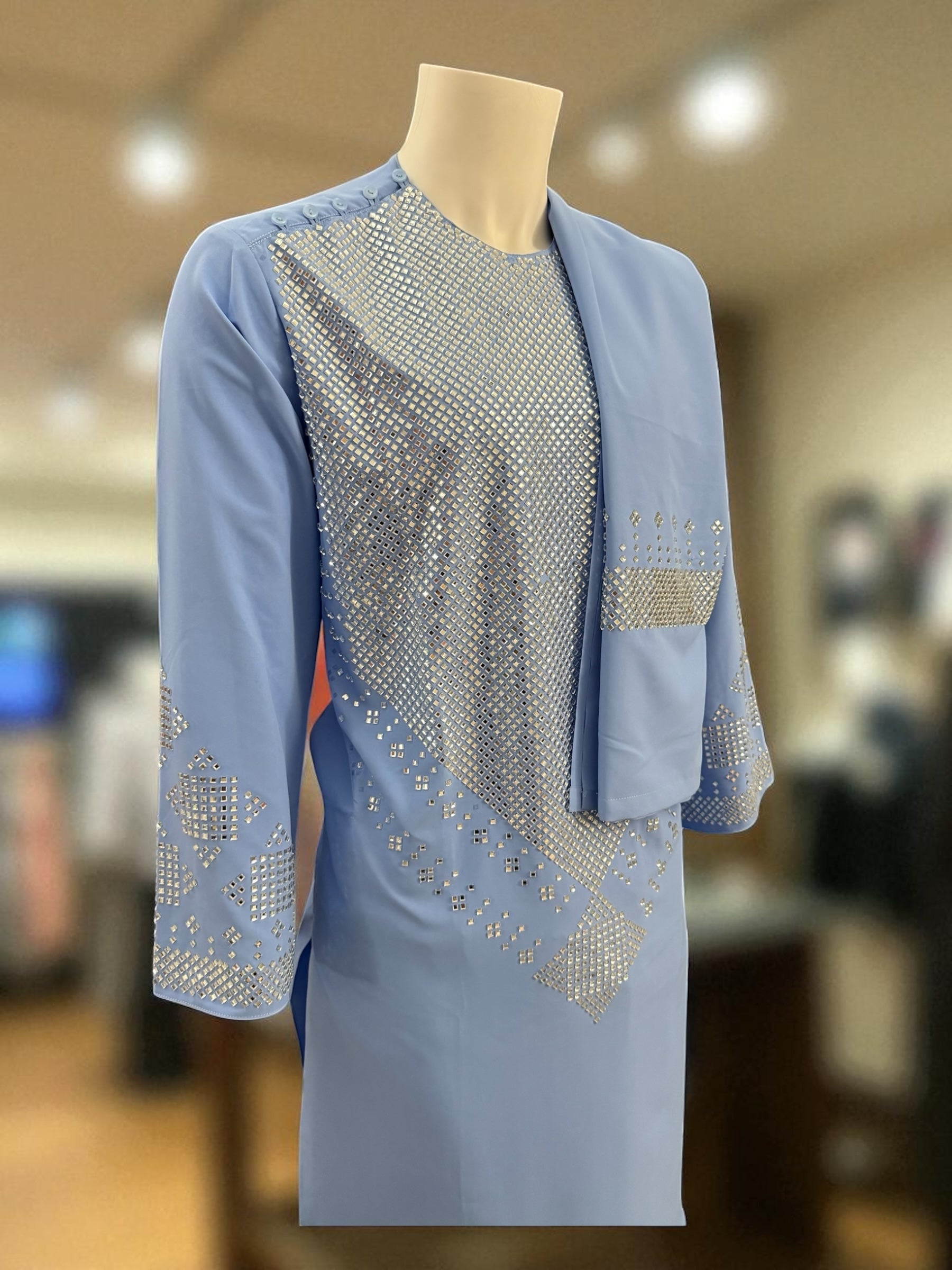 Sky Blue Parahan Tumban Set