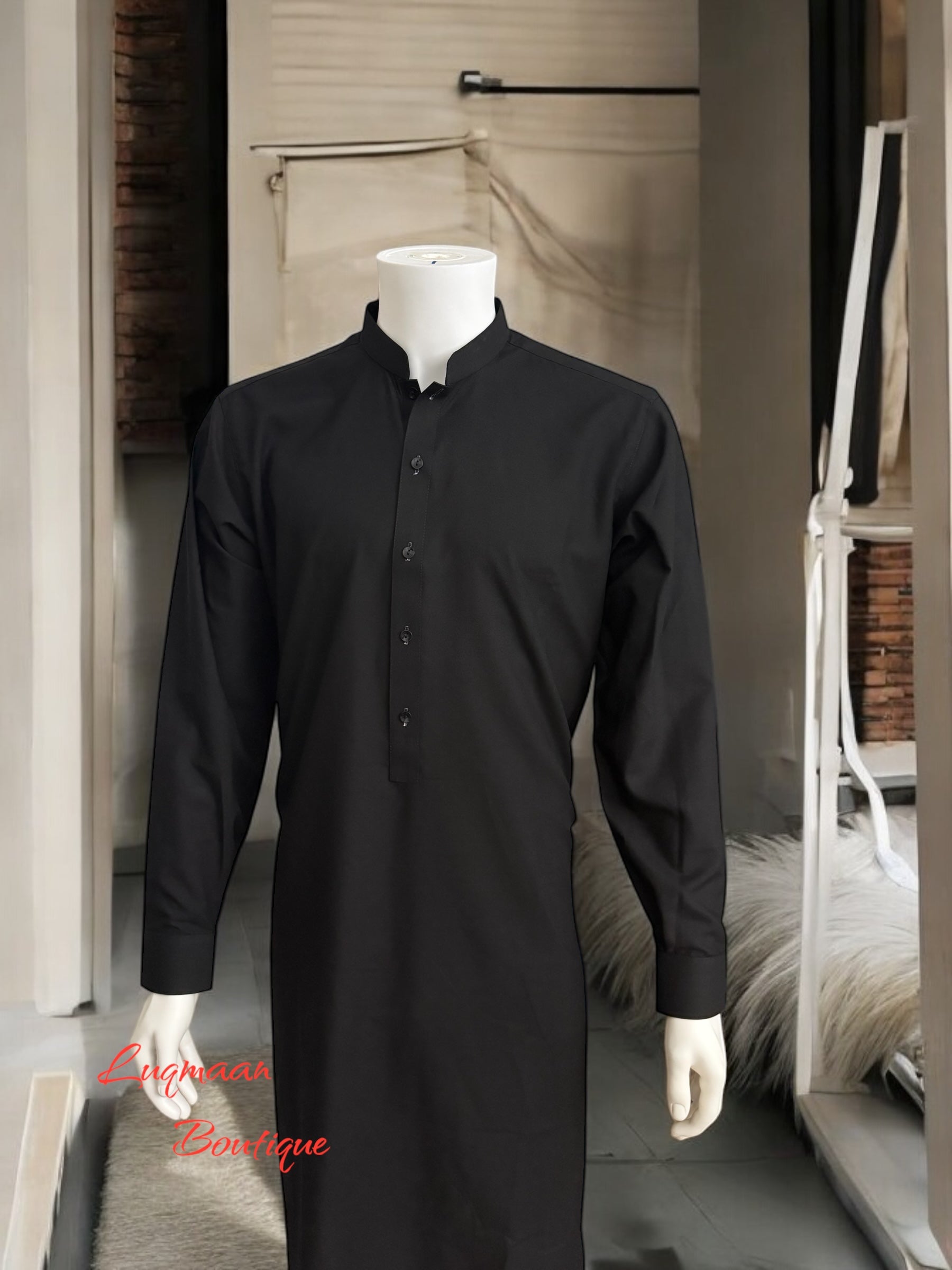 Afghan Parahan Tunban for Men Plain Black Traditional Wear Small