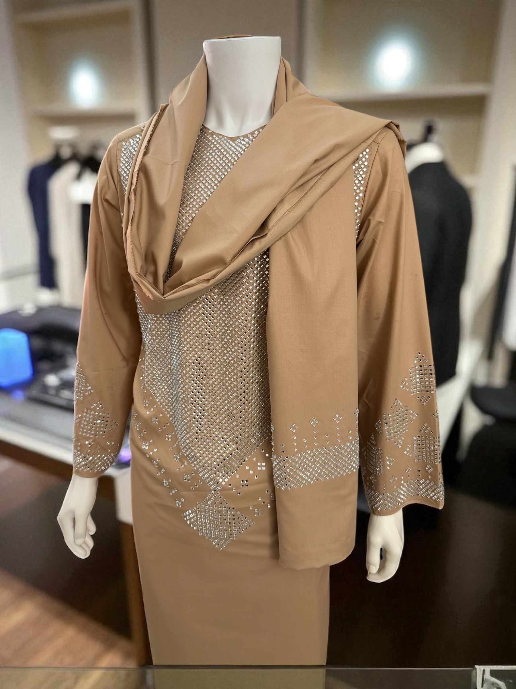 Caramel Brown Parahan Tunban Set