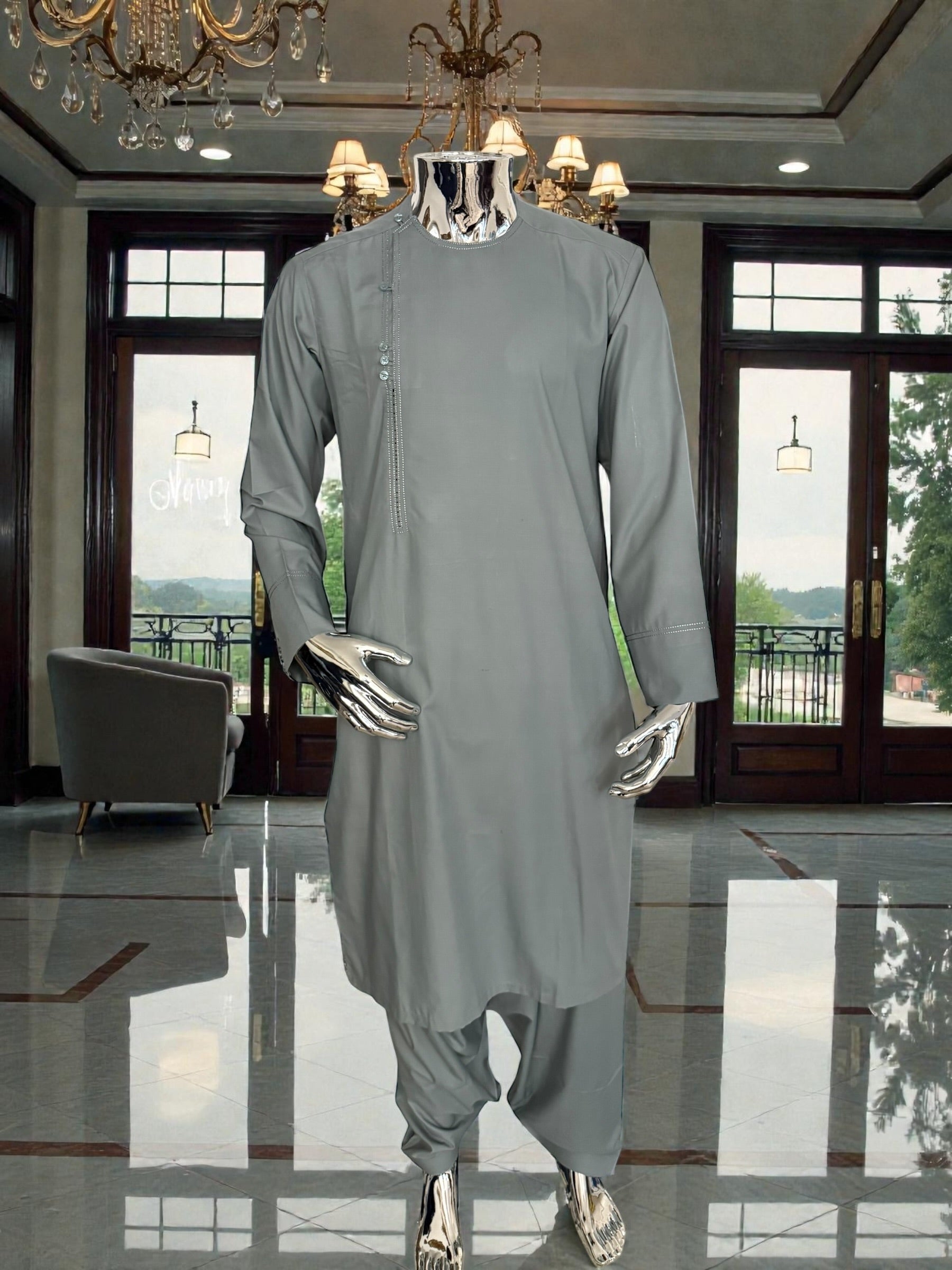 Medium Afghan Parahan Tunban for Men | Qasimi Traditional Outfit