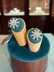 American Diamond Floral Statement Ring – Adjustable Pear-Cut Crystal Cocktail Ring, 5 Colors, Gift Box Included