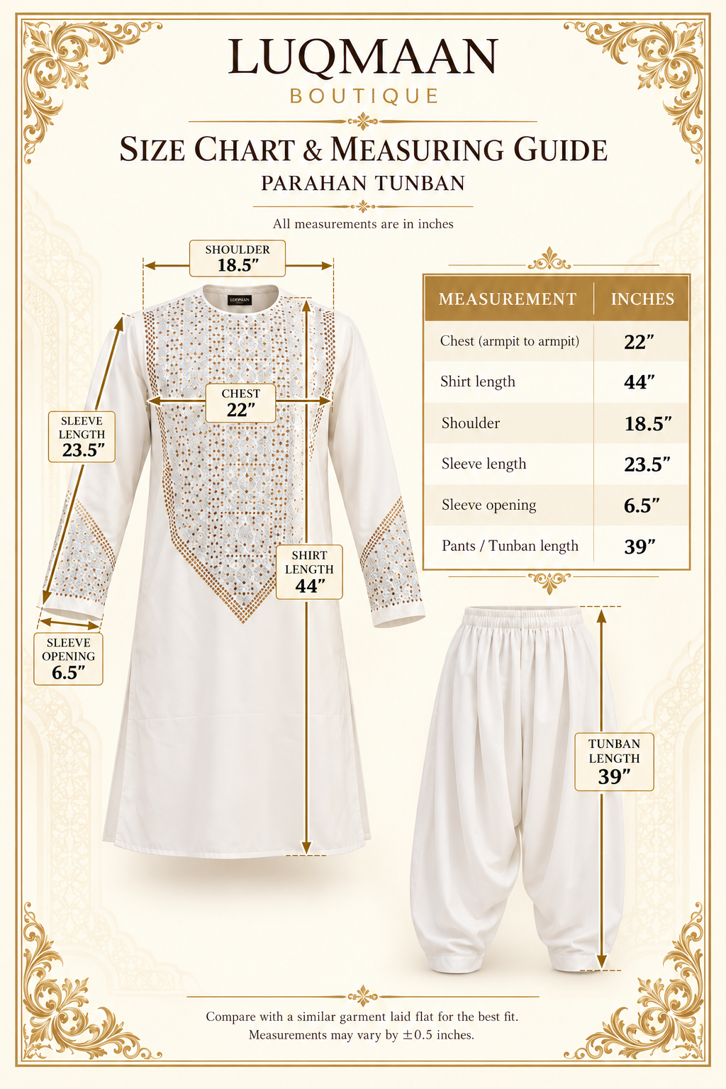 Men’s off white Afghan Parahan Tunban with Gold & Silver Embellishments and Shawl – 3-Piece Set shesha work 5042