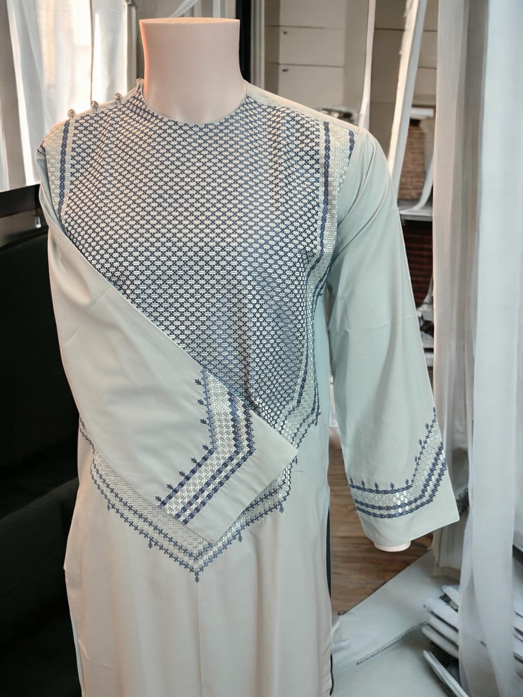 Afghan Traditional Parahan Tunban Kameese Shalwar Embroidered XS–S