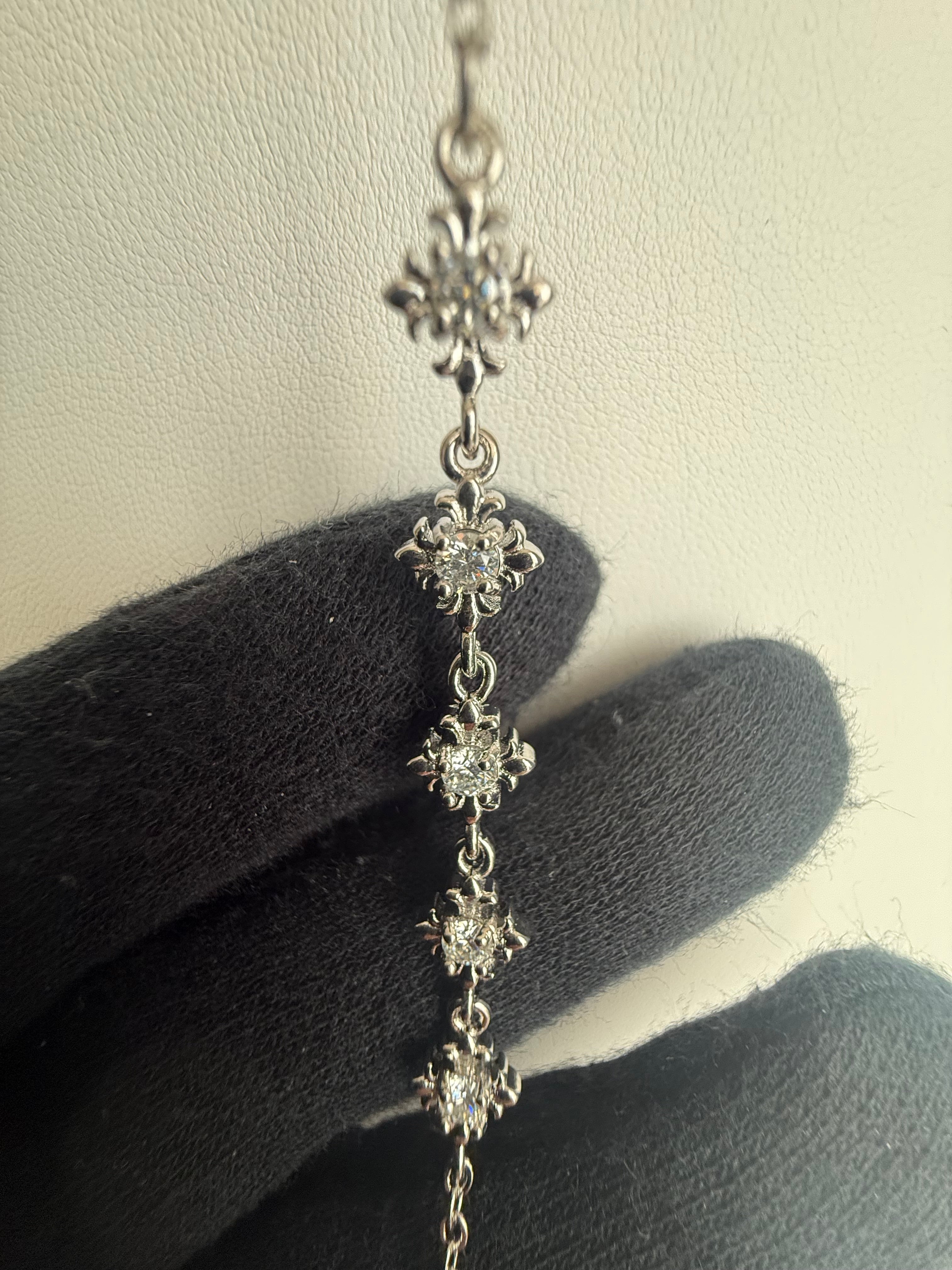 Moissanite Floral Starburst Bracelet – Silver Tone Adjustable Bracelet 7165