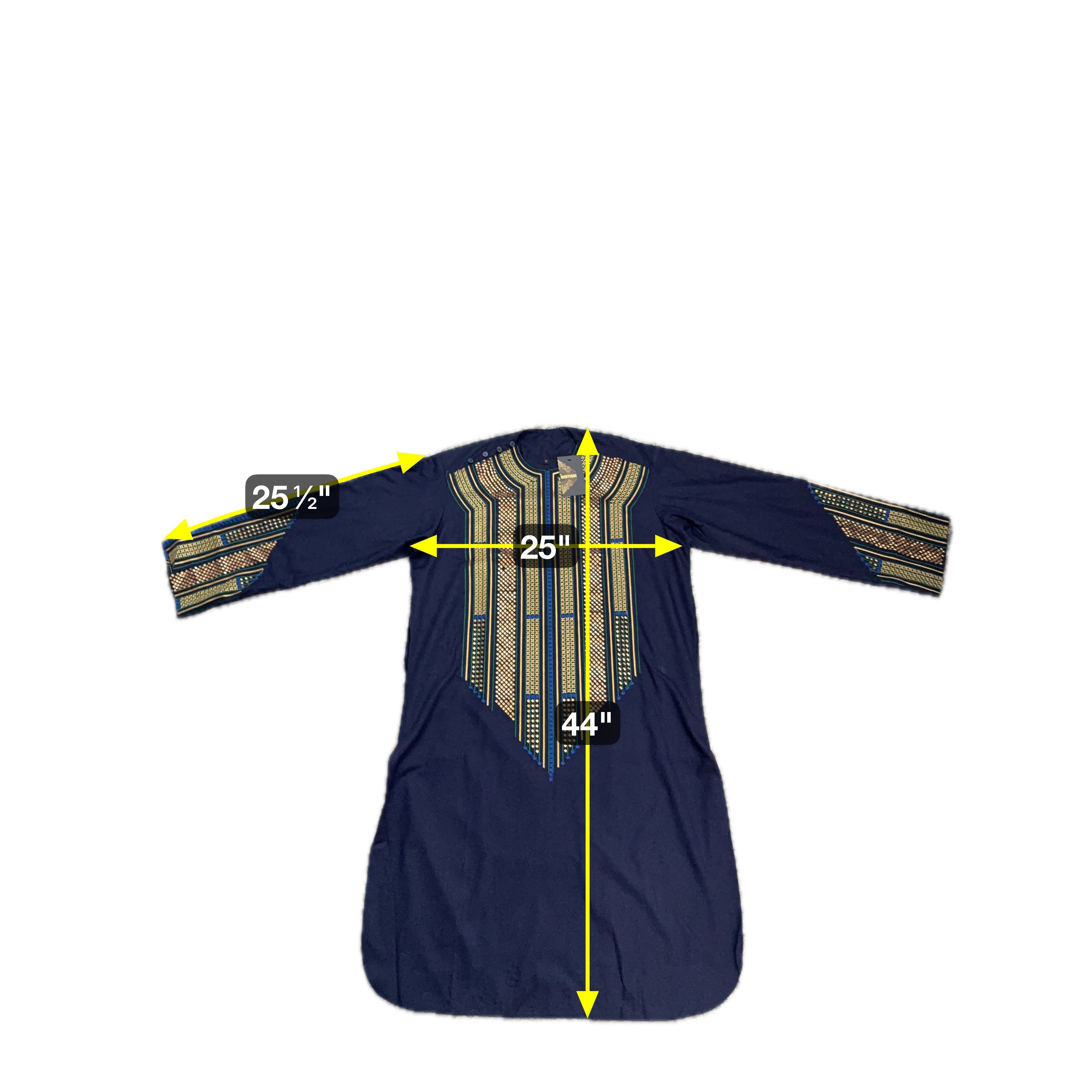 Afghan Parahan Tunban for Men Light Blue Gold and Blue Shesha Mirror Work Machine Embroidered X-Large