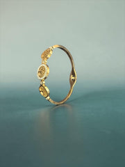 Tree of Life Crystal Bangle – Gold-Tone Stainless Steel 8025